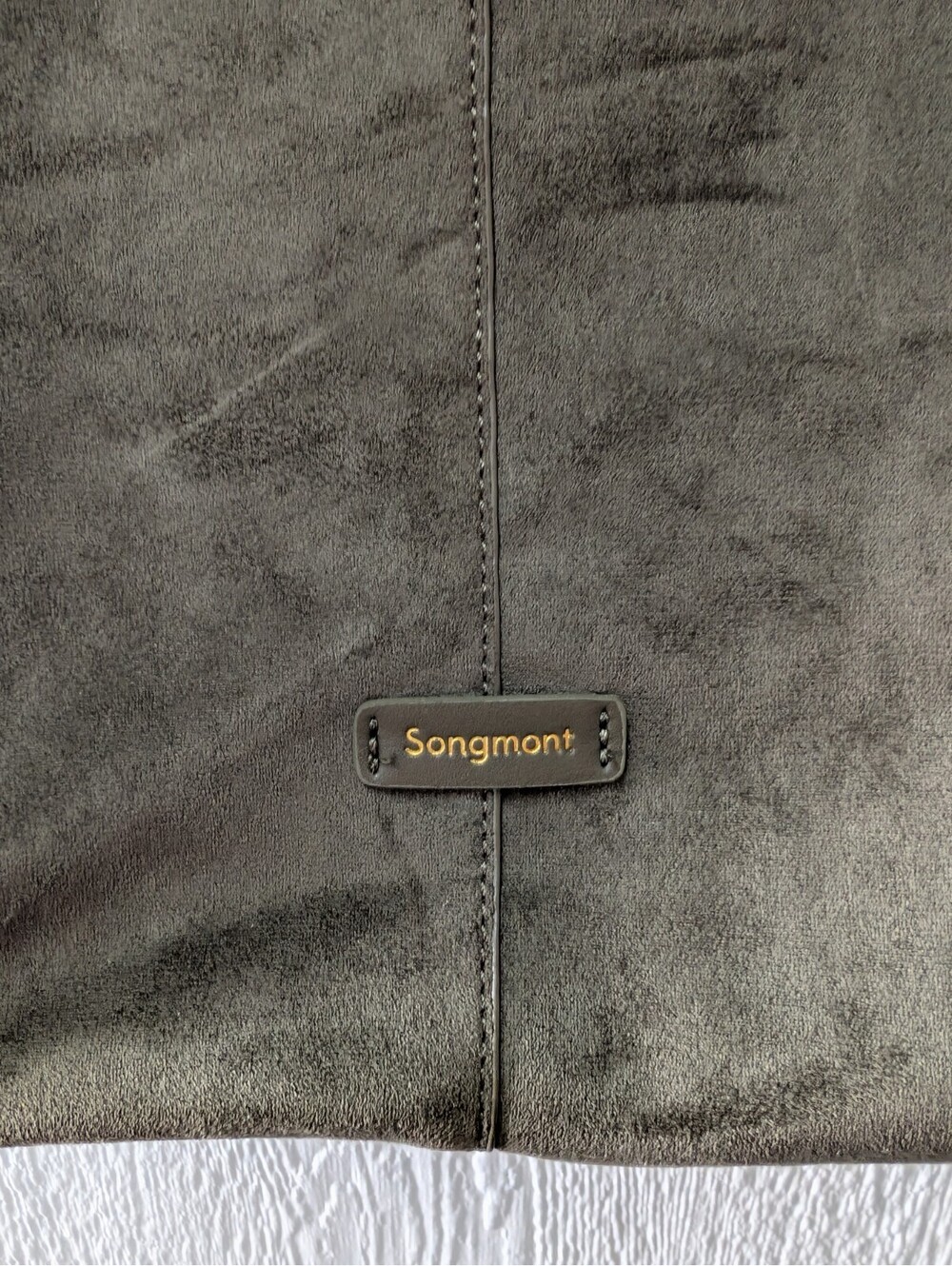 Songmont Drippy Tote Shoulder Bag Hobo Olive Green Suede - Picture 3 of 9